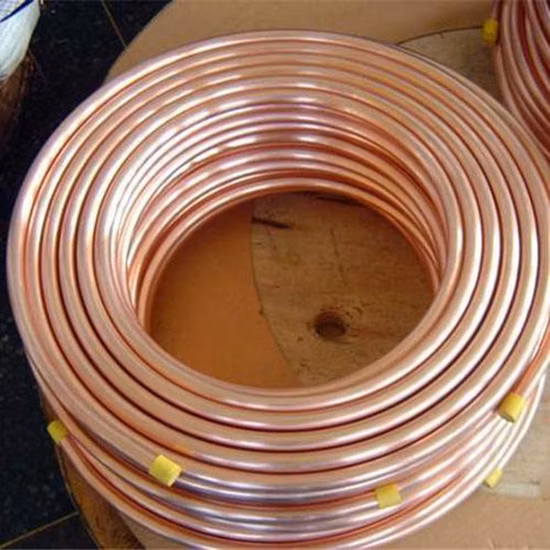 1/4 3/8 1/2 5/8 3/4 Polegada Pancake Bobina Tubo de aço de 15 m Cobre revestido em bobina Tubo de cobre de 5/16''*0,7 m Bobina de panqueca