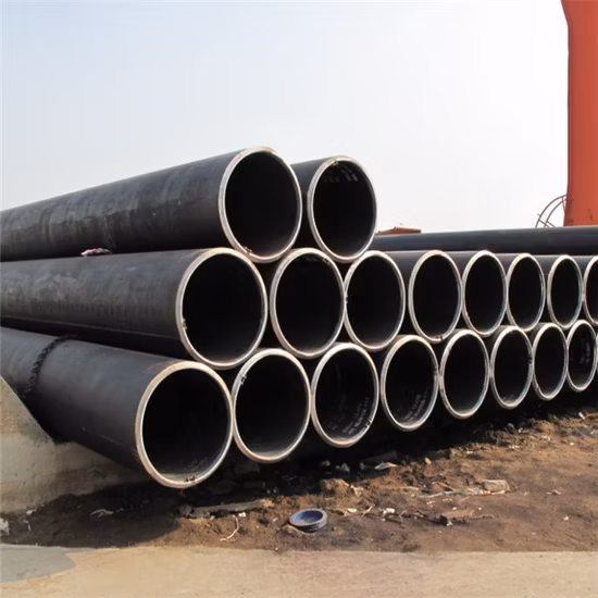 Tubo de tubo soldado com costura reta Tubos de aço carbono ERW API 5L X42 X46 X50 X60 Preço de fábrica Tubo soldado com costura reta
