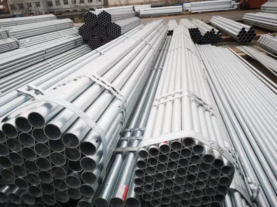 Tubo redondo de aço galvanizado de alta qualidade de material de construção de fábrica de 3 polegadas e 20 pés
